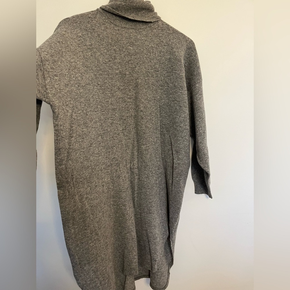 Vintage Jump Eve Roth lambswool Gray Turtleneck Sweater dress size large - Picture 5 of 9